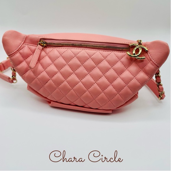 ⭐️SOLD⭐️Chanel Lambskin Quilted Waist Belt Bag Pink - Picture 4 of 12